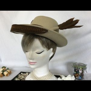Vintage Pheasant Feather Brim Fedora Tom Haan